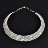 Rhinestone Choker Necklaces Torques Collar Women Statement Jewelry Girl Imitation Pearls Necklace 5 Styles