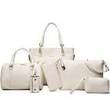 New 6pcs/set Luxury Designer Ladies Tote Fashion Leather Shoulder Messenger Bag Composite Bags Purse Large Capacity Handbags