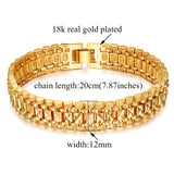 Chunky Mens Hand Chain Bracelets Male Wholesale Bijoux Gold/Silver Color Chain Link Bracelet For Men Jewelry pulseira masculina