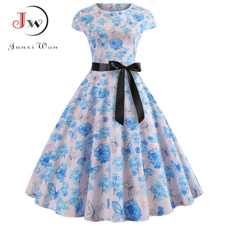 Women Summer Music Note Print Dress 50s 60s Robe Retro Swing Casual Vintage Sleeveless Party Dresses Vestidos Plus Size