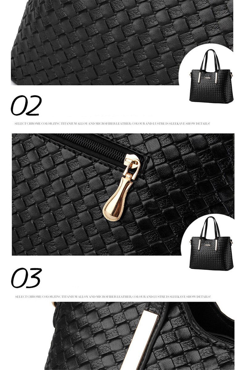 2022 Brand Women's Luxury Composite Shoulder Bags Ladies Handbags Clutches Bags Set 3 High Quality Sac A Main Femme De Marque