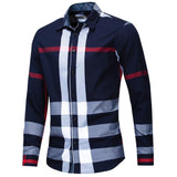 NEW shirt Business casual autumn long sleeve men shirts High quality brand 100% cotton plaid shirt men Plus Size chemise homme