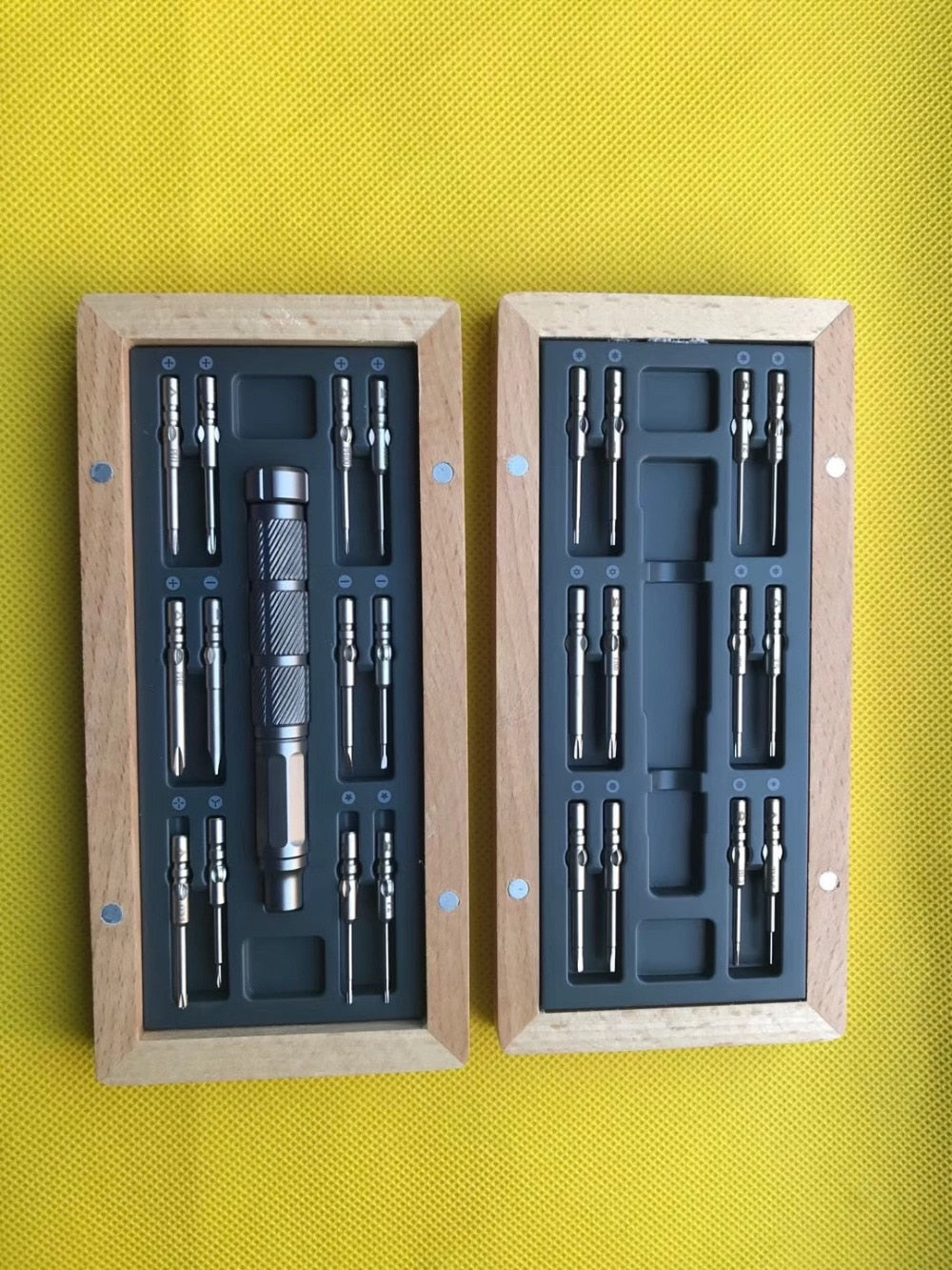 Toolguide 24 in 1 screwdriver set for iPhone labtop repair precision screwdriver set with magnet wood box