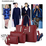 Fashion 3 Sets Women Handbags 2020 High Quality Patent Leather Women Luxury Brands Tote+Ladies Shoulder Messenger Bag+Clutch