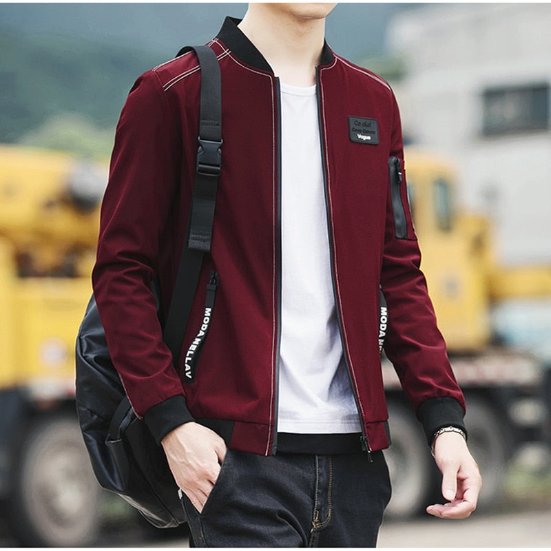 HCXY 2020 New Men Jacket Spring Autumn Fashion Brand Slim Fit Coats Male Baseball Bomber Jacket Mens Coat large size 5XL