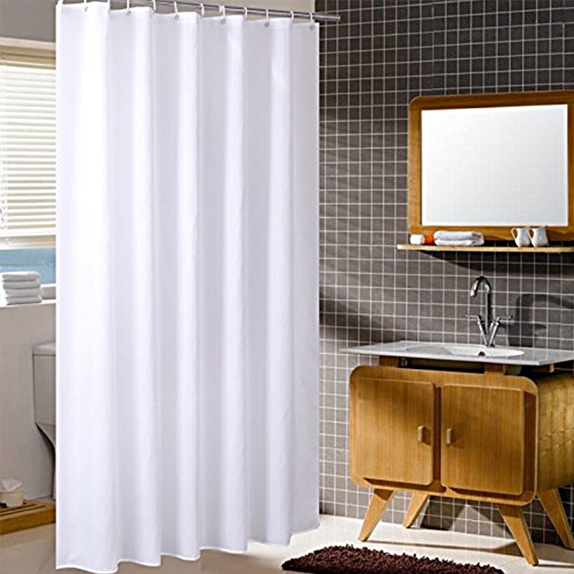 Shower Curtain Hotel Heavy Weight Shower Curtain Waterproof and Mildew Free Bath Curtains White Shower Curtains D40