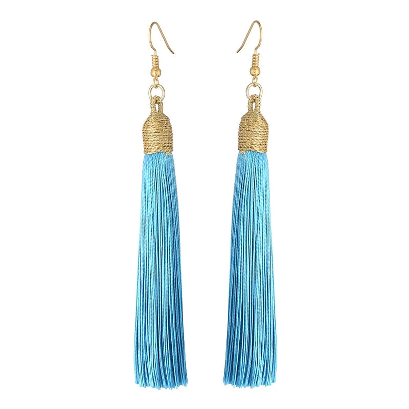 LOVBEAFAS 2021 Long Tassel Earrings For Women Boho Drop Dangle Fringe Earrings Wedding Vintage Statement Fashion Jewelry