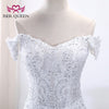 Cap Sleeve Luxury Sequin Lace Wedding Dress Plus size Mermaid Wedding Dresses Appliques Court Train Bridal Dress WX0014