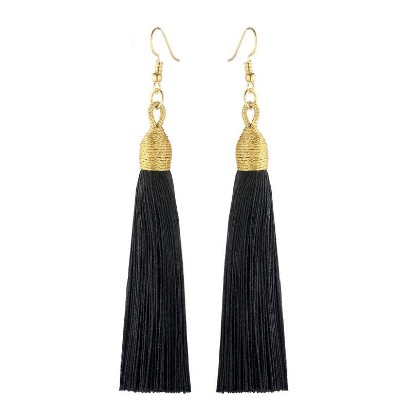 LOVBEAFAS 2021 Long Tassel Earrings For Women Boho Drop Dangle Fringe Earrings Wedding Vintage Statement Fashion Jewelry