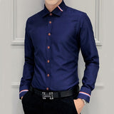 MIACAWOR Spring Long-Sleeve Dress Shirts Men Fashion Oxford Camisa Masculina Slim Fit Casual Shirt White C274
