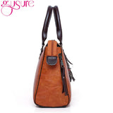 Gusure Women Composite Tassel Bag Luxury Leather Purse Handbags Famous Brands Designer Top-Handle Female Shoulder Bag 4pcs/set