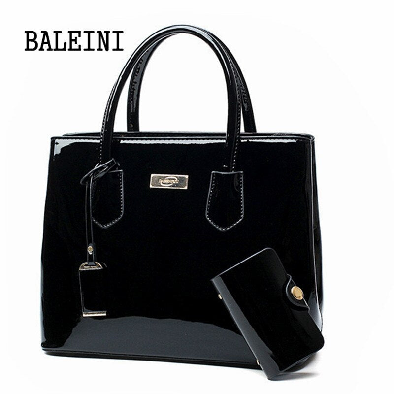 2 in 1Women Leather bags Mirror Shoulder Bags+ card package Fashion Top-Handle Handbags Casual Tote Bags Designer Messenger Bags