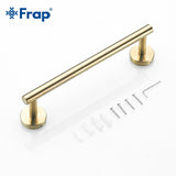 Frap Gold Bathroom Hardware Set Paper Holder Towel Rack Robe Hook Towel Bar Stainless Steel Bathroom Accessories Y38124-1