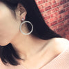 New Arrival Metal Hyperbole Round Women Dangle Earrings Fashion Female Korean Simple Jewelry Circle Earrings