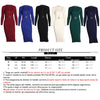 Women Midi Sweater Dress Autumn Winter 2021 New Fashion Button Long Sleeve Pencil Dress Knitted Women Bodycon Dress Black Red