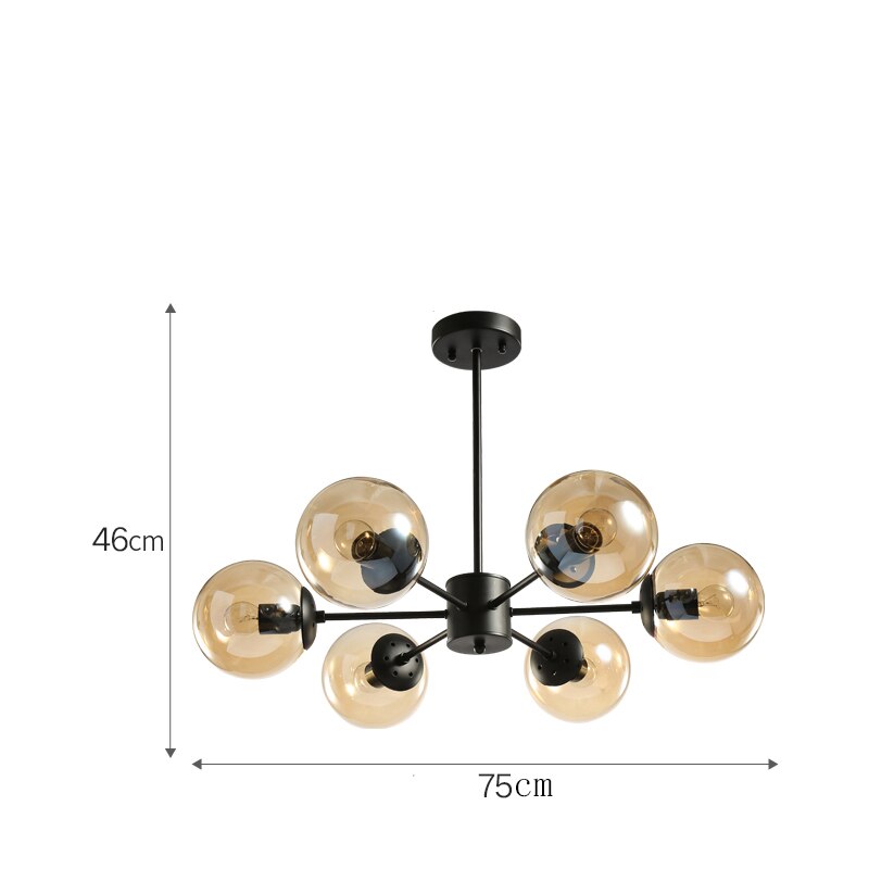 MDWELL Lustre Chandelier Lustres para sala de jantar E27 LED Adjustable Hanging Lights Wood Dining Lighting Fixtures