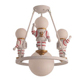 Minimalism White Astronaut Hanging Lamp Chandeliers E14 Ceiling Suspension Led Lamp for Children Boy Girl Room Light Decoration