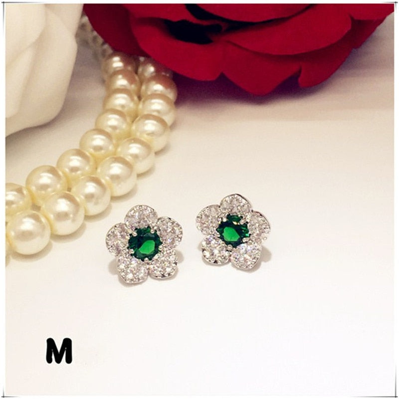 925 Sterling Drop Earrings For Women Artificial Emerald Vintage Fine Jewelry Cubic Zirconia Green Stone Luxury Eardrop Brincos