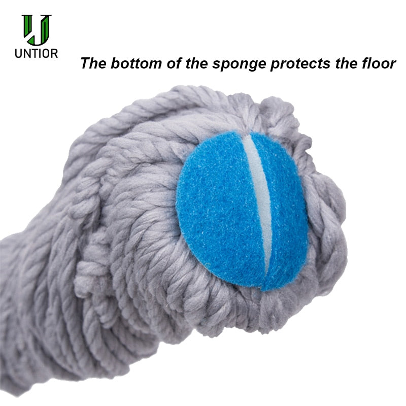 UNTIOR Microfiber Self-twisted Spin Mop Magic Hand-Free Washing Floor Cleaning Dust Mops With Removable Replace Mop head