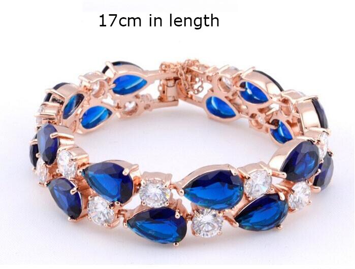 Emmaya Factory Price Mona Lisa Multicolor Cubic Zircon Bracelets Bangles Luxury Wedding Bracelets for Women Crystal Jewelry