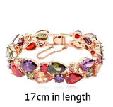 Emmaya Factory Price Mona Lisa Multicolor Cubic Zircon Bracelets Bangles Luxury Wedding Bracelets for Women Crystal Jewelry