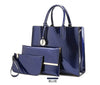 Brand 3 Sets Women Handbags High Quality Patent Leather Female Messenger Bag Luxury Tote+Ladies Shoulder Crossbody Bag+Clutch