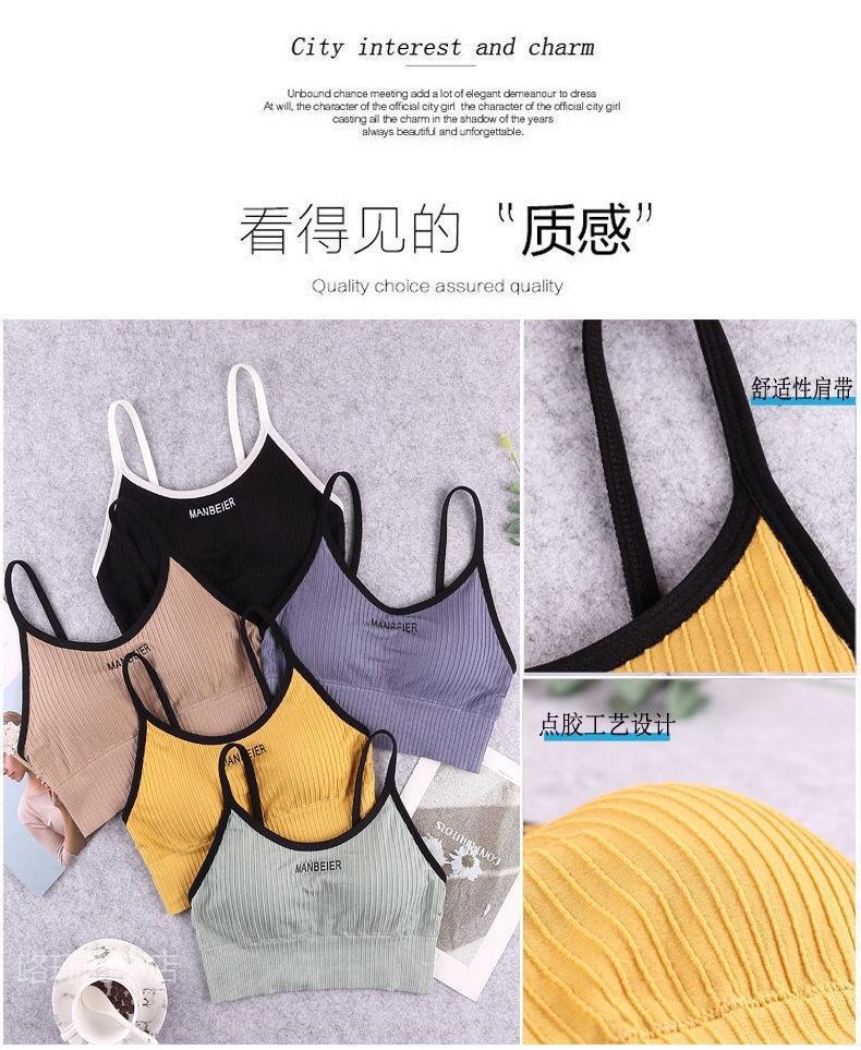 New Sports Bra For Women Gym Sexy Crop Top Bra Women Cotton Underwear Soft Comfort Tube Tops Female Brassiere Tops For Girls