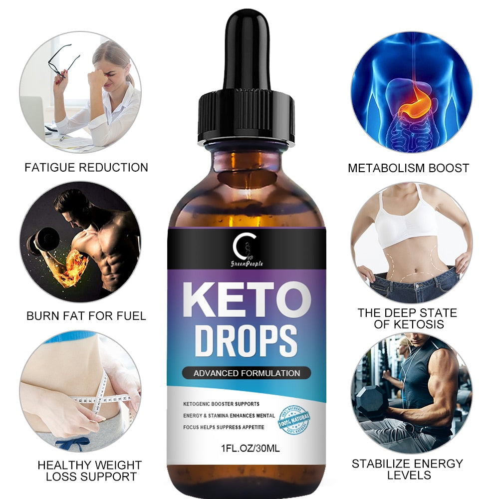 GPGP Greenpeople BHB Keto Drops Slimming Oil Burn Fat Keto Supplements Fat Slimming Machine Beauty & Health Weight Loss Products