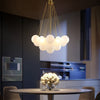 Bubble Chandelier19/37 Balls Black Gold Chandelier Mid Century Modern Glass Lamp for Dining Room Living Room Decoration