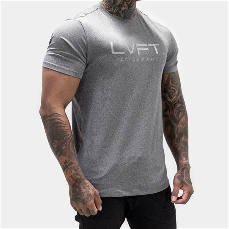 2020 Summer T shirt Jogger Sport Shirt Men Fitness Running Shirt Man Fit Short Sleeve Train T Shirt Mens Cotton Sportswear Tops