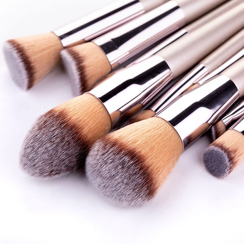 2020 New Champagne Makeup Brushes For Foundation Powder Blush Eyeshadow Concealer Lip Eye Make Up Brush Cosmetics Beauty Tools