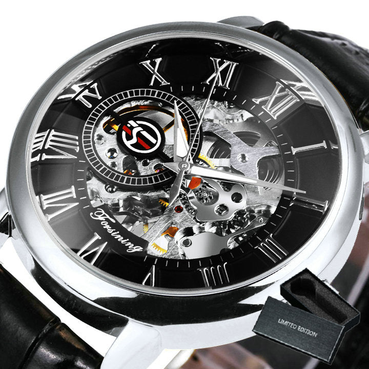 Mechanical Man Gold Watch Mens Watches Top Brand Luxury 2021 WINNER Clock Male Skeleton Leather Forsining 3d Hollow Engraving