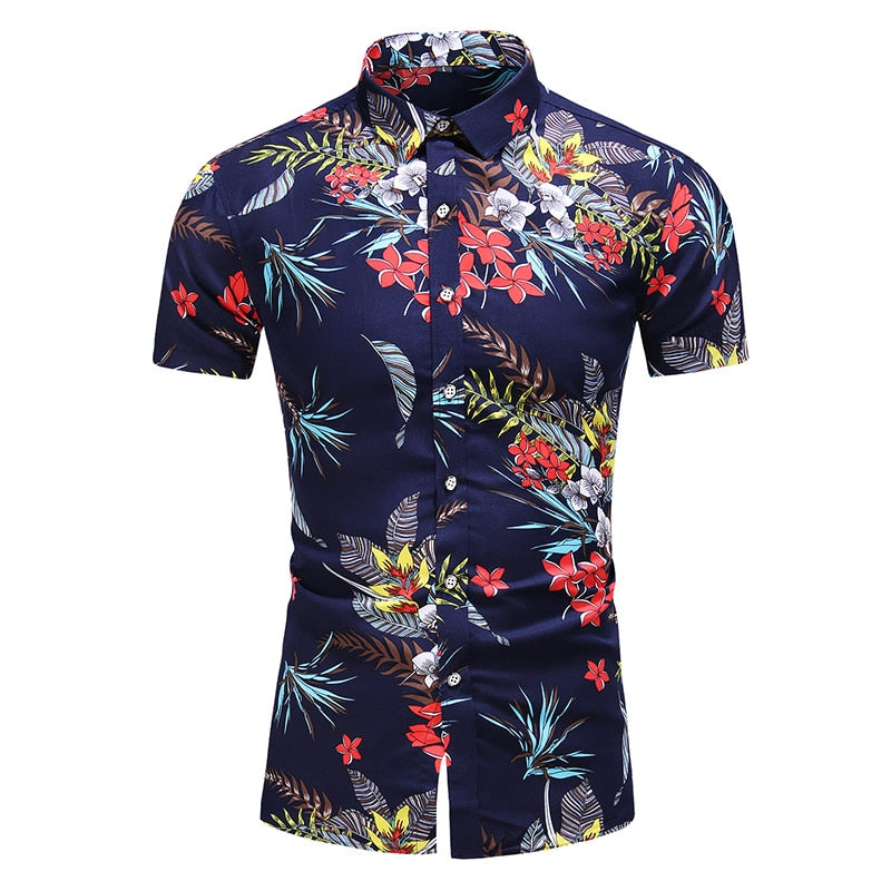 Fashion 9 Style Design Short Sleeve Casual Shirt Men's Print Beach Blouse 2022 Summer Clothing Plus Asian Size M-XXXL 4XL 5XL