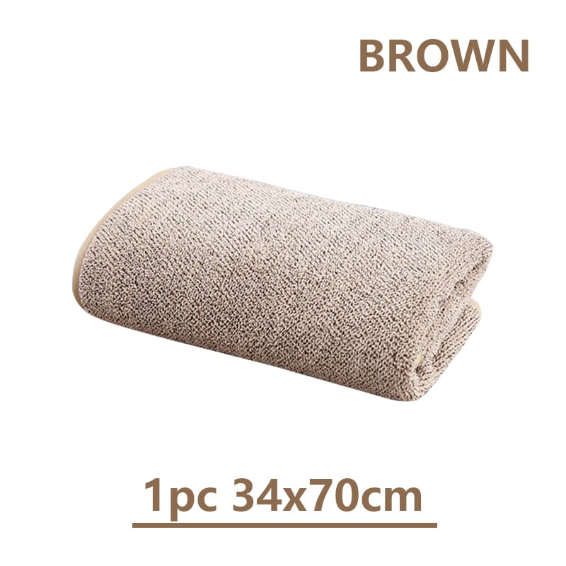 70x140cm Bamboo Charcoal Coral Velvet Bath Towel Adult Soft Absorbent Microfiber Bamboo Fabric Towel Bathroom Bath Towel Sets