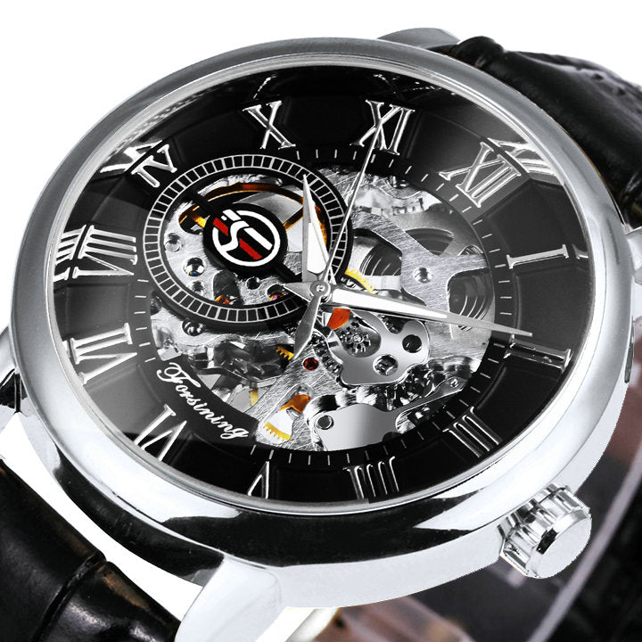 Mechanical Man Gold Watch Mens Watches Top Brand Luxury 2021 WINNER Clock Male Skeleton Leather Forsining 3d Hollow Engraving