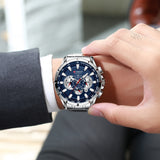 CURREN Luxury Casual Mens Watches Quartz Sports Chronograph Wristwatch Male Stainless Steel Luminous hands Clock