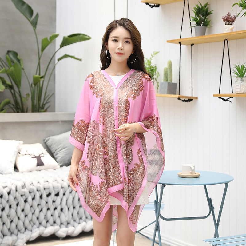 Woman Fashion Beach Dress Blouses Sun Protection Cardigan 2020 Summer Beach Holiday Cardigan Women Long Blouses Tops