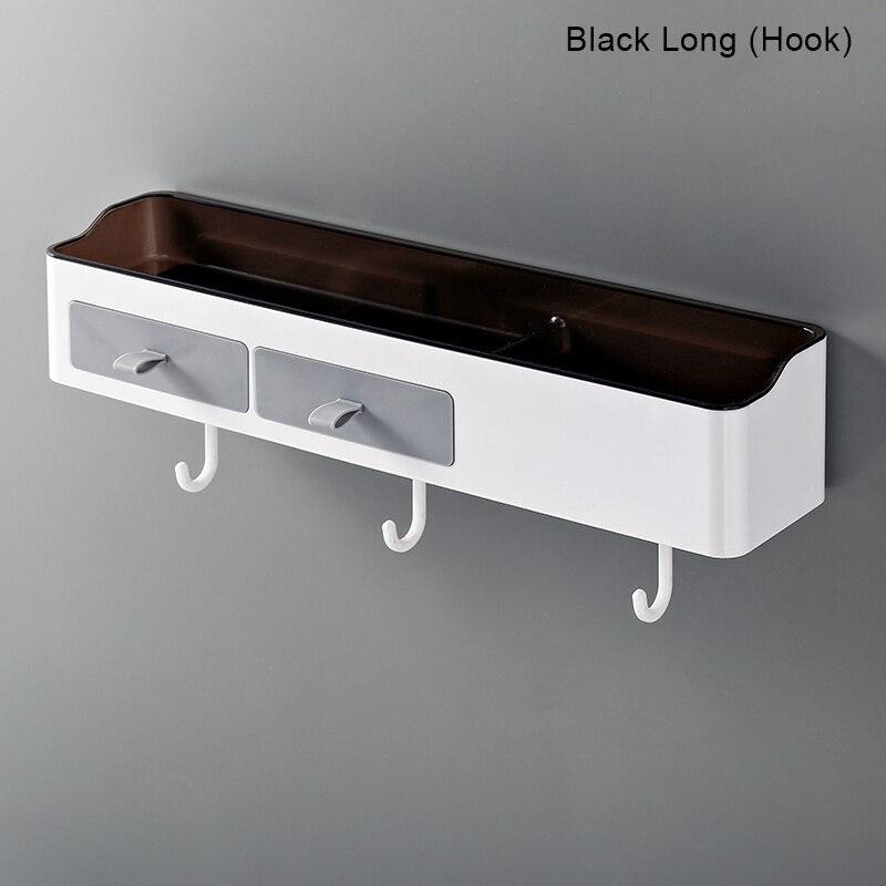 Punch-free Bathroom Organizer Rack Shampoo Cosmetic Storage Rack Bath kitchen Towel Holder Household Items Bathroom Accessories