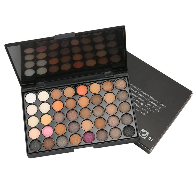 40Colors Eye Shadow Palette Pigmented Powder Shimmer Eye Shadow Powder Matte Glitter Eyeshadow Makeup Set