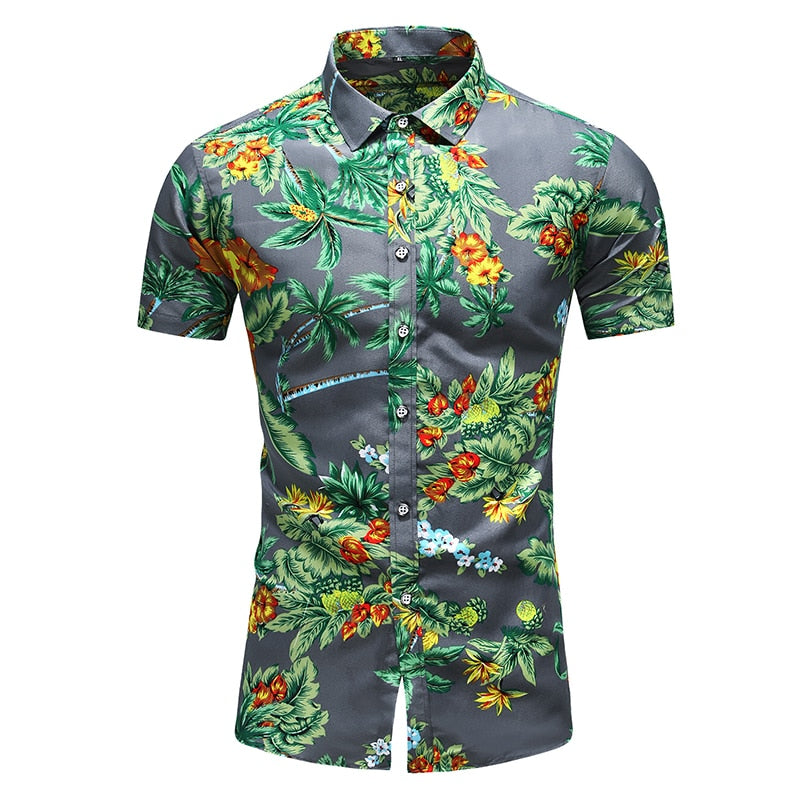 Fashion 9 Style Design Short Sleeve Casual Shirt Men's Print Beach Blouse 2022 Summer Clothing Plus Asian Size M-XXXL 4XL 5XL