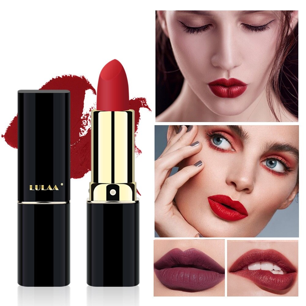 Profession Makeup Matte Lipstick Lip Glaze Waterproof Long Lasting Lips Gloss Sexy Red Lip Makeup Lipsticks Not Easy To Lip Balm