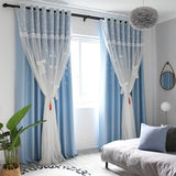 New European and American Style Curtains for Living Room High Shading Curtains for Kids Romantic Princess Room for Girls