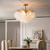 Modern Glass Chandelier Luxury Lighting Fixtures Frosted Bubbles Glass Tree Branch Chandelier Living Room Restaurant Decoration