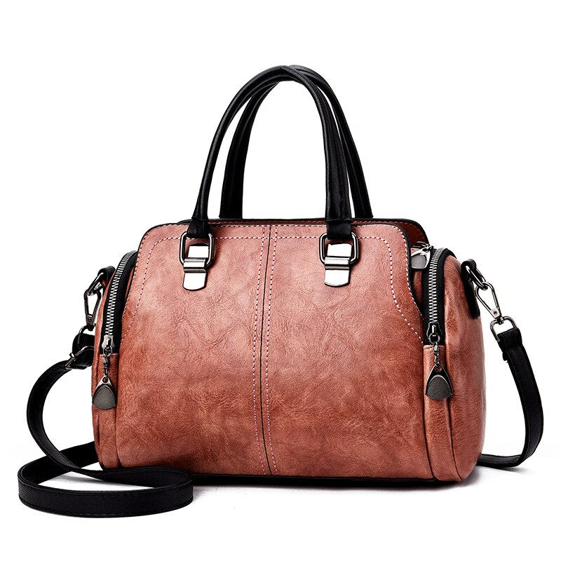 CILMI HARVILL CHHC 2022 women's classic handbag retro design fashion trend leather material high-quality metal zipper