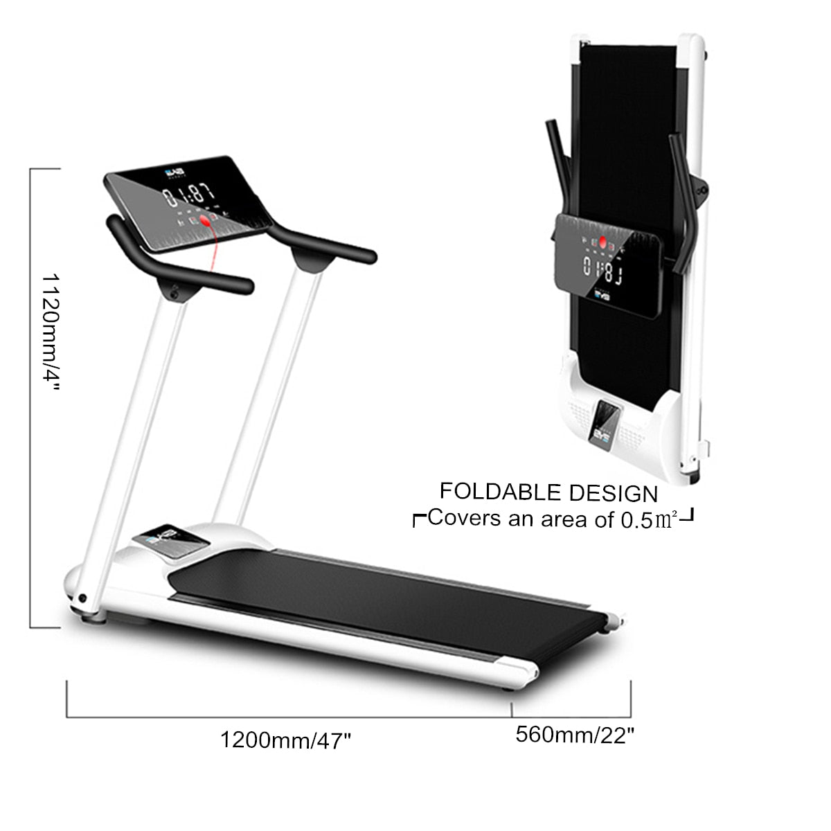 Folding Electric Treadmill Portable Motorized Running Machine for Home Gym Fitness Equipment Mechanical Treadmill Walking Pad