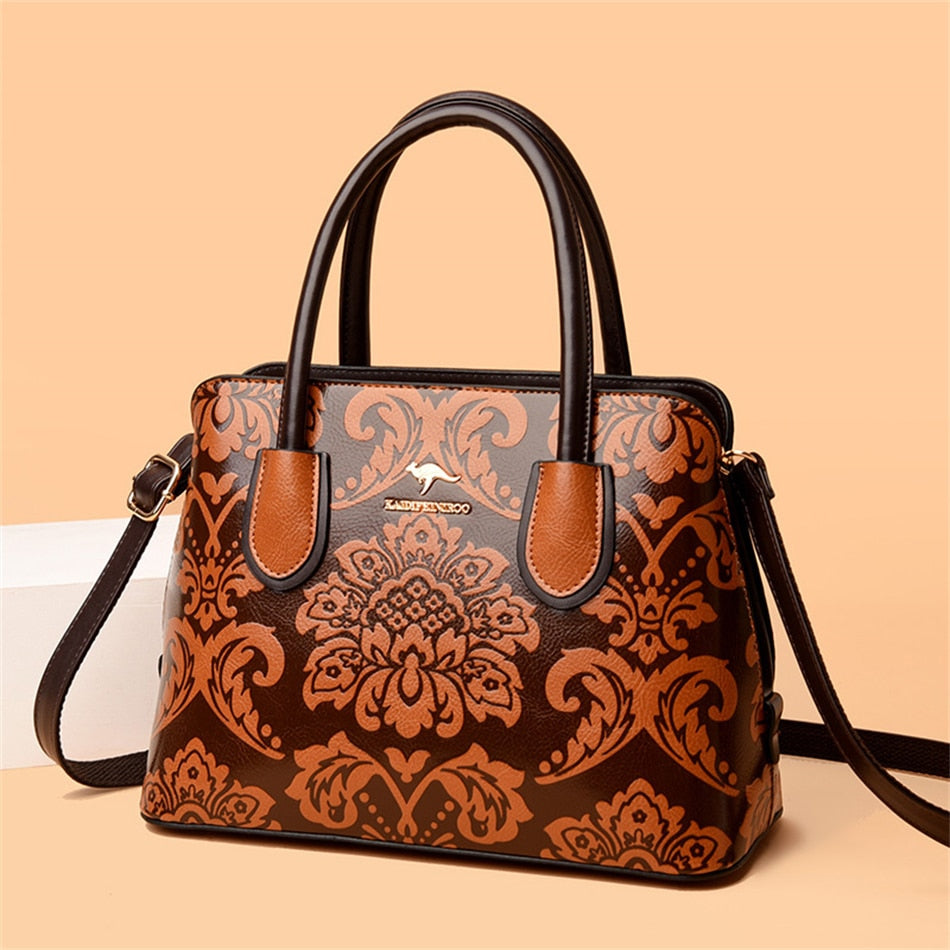 2021 Flower Pattern Luxury Designer Handbags Purses Ladies Shoulder Crossbody Messenger Bag Women Large Capacity Tote Sac A Main