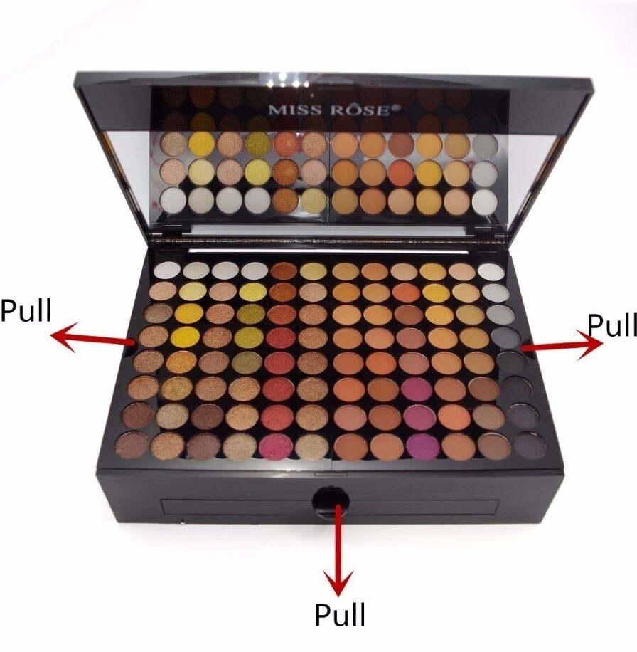 180 Colors Professional Eye Shadow Palette Case Makeup Set with Brush Mirror Shrink EyeShadow Cosmetic Makeup Case