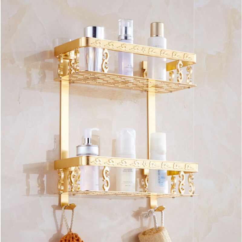 Bathroom Hardware Set Gold Towel Rack Paper Holder Towel Bar Corner Shelf Toilet Brush holder Robe Hook Bathroom Accessories