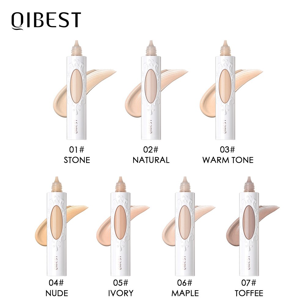 QIBEST Foundation Matte Oil-contol Soft Face Base Waterproof Moisturizer Full Coverage Concealer Makeup Face Liquid Foundation