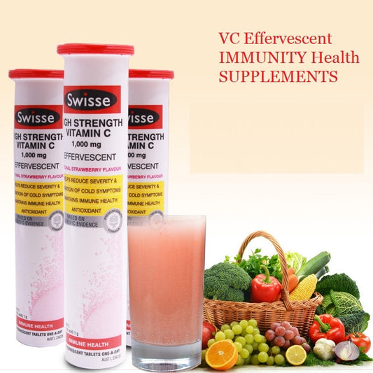 Australia Swisse Vitamin C Effervescent COLDS IMMUNITY Health Wellness SUPPLEMENTS Antioxidant Minor Wound Healing Skin Whithen